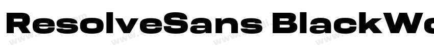 ResolveSans BlackWd字体转换